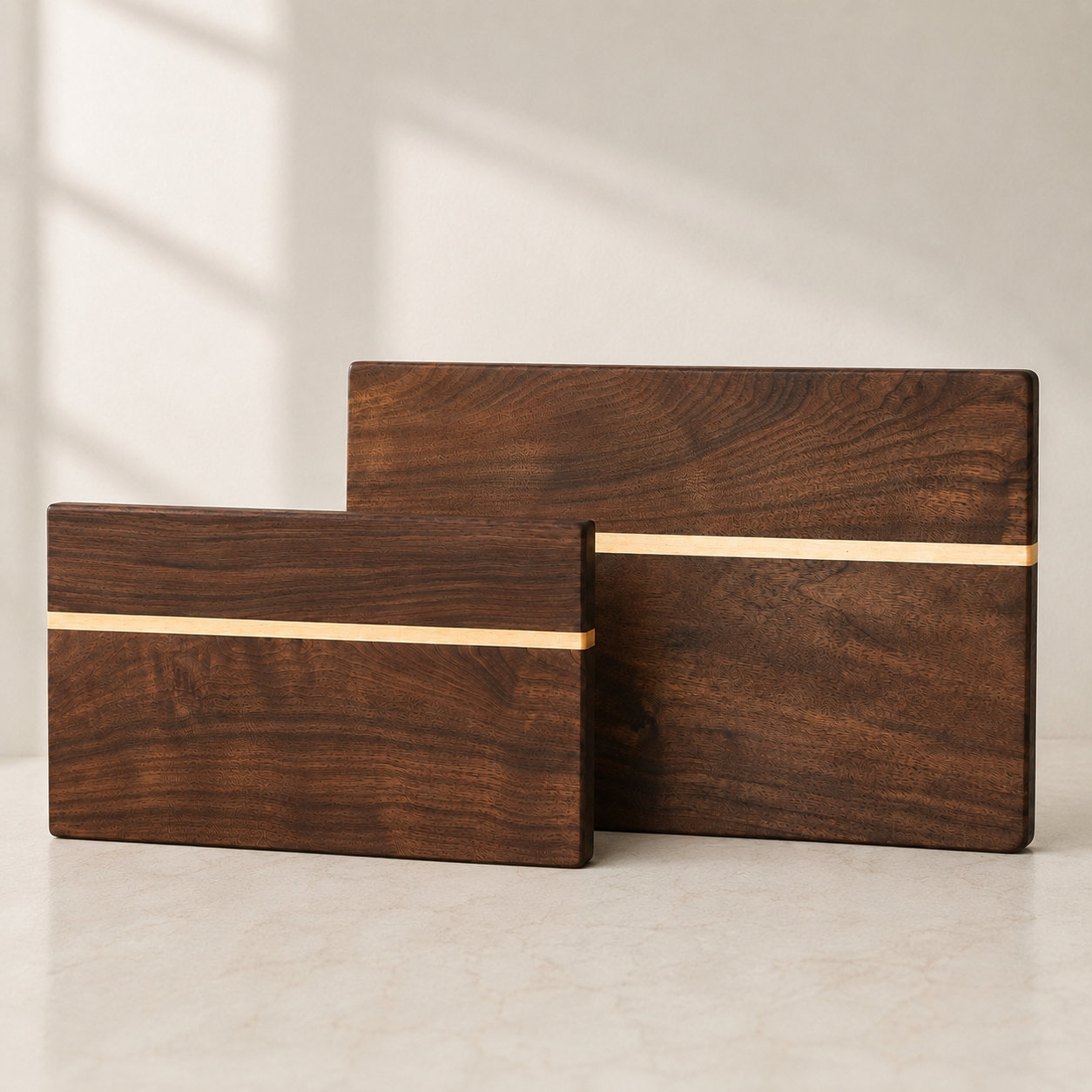 Walnut grain close-up cutting / serving boards