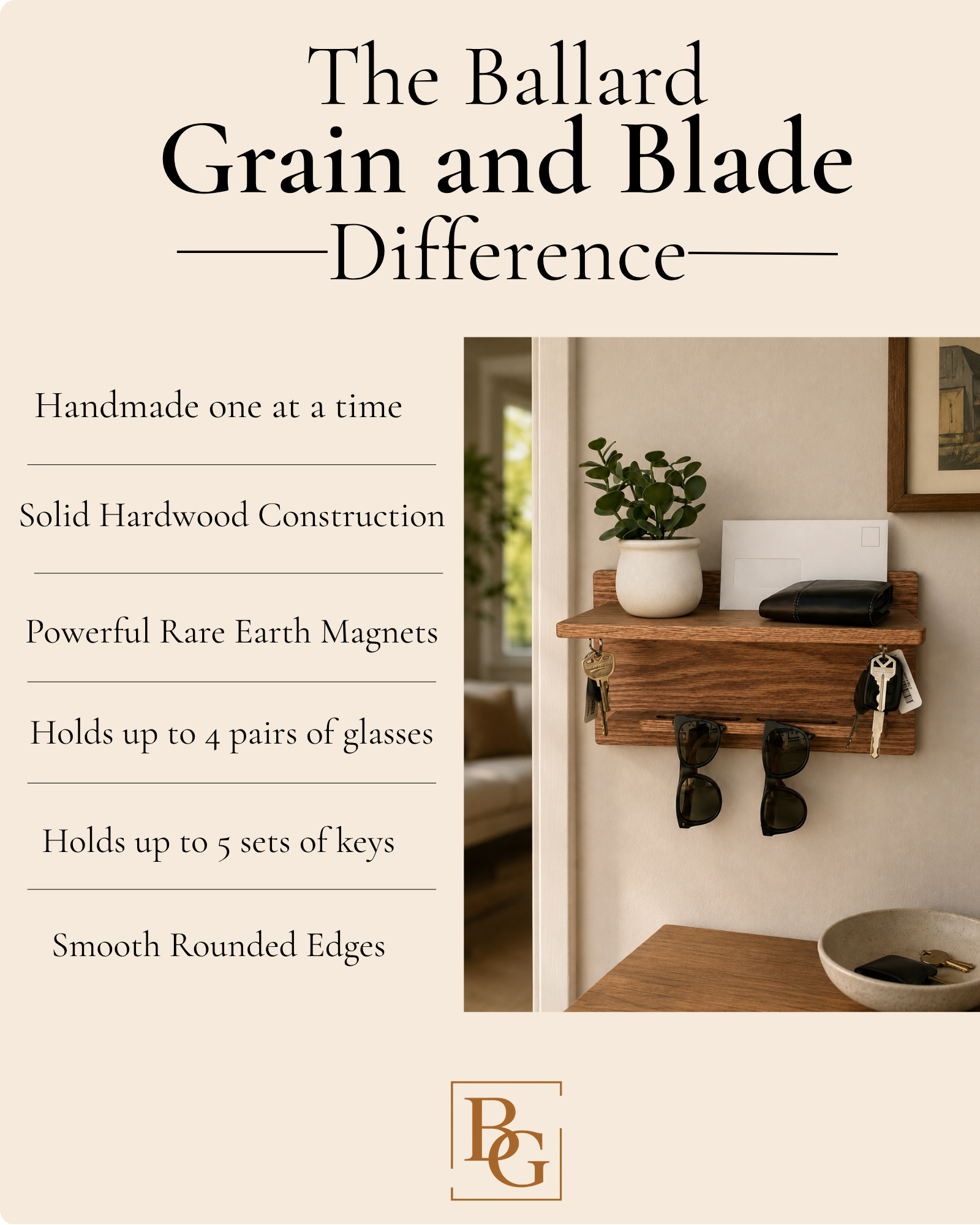 The Ballard Difference - entryway organizer