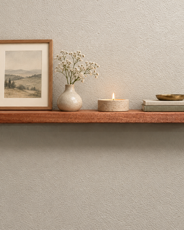 The Radius Shelf | Shallow Solid Wood Floating Shelf